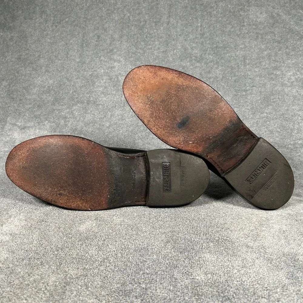 VTG Florsheim Imperial Sibley's Detroit Longwing Derby Black Shoes Men 9.5 D USA